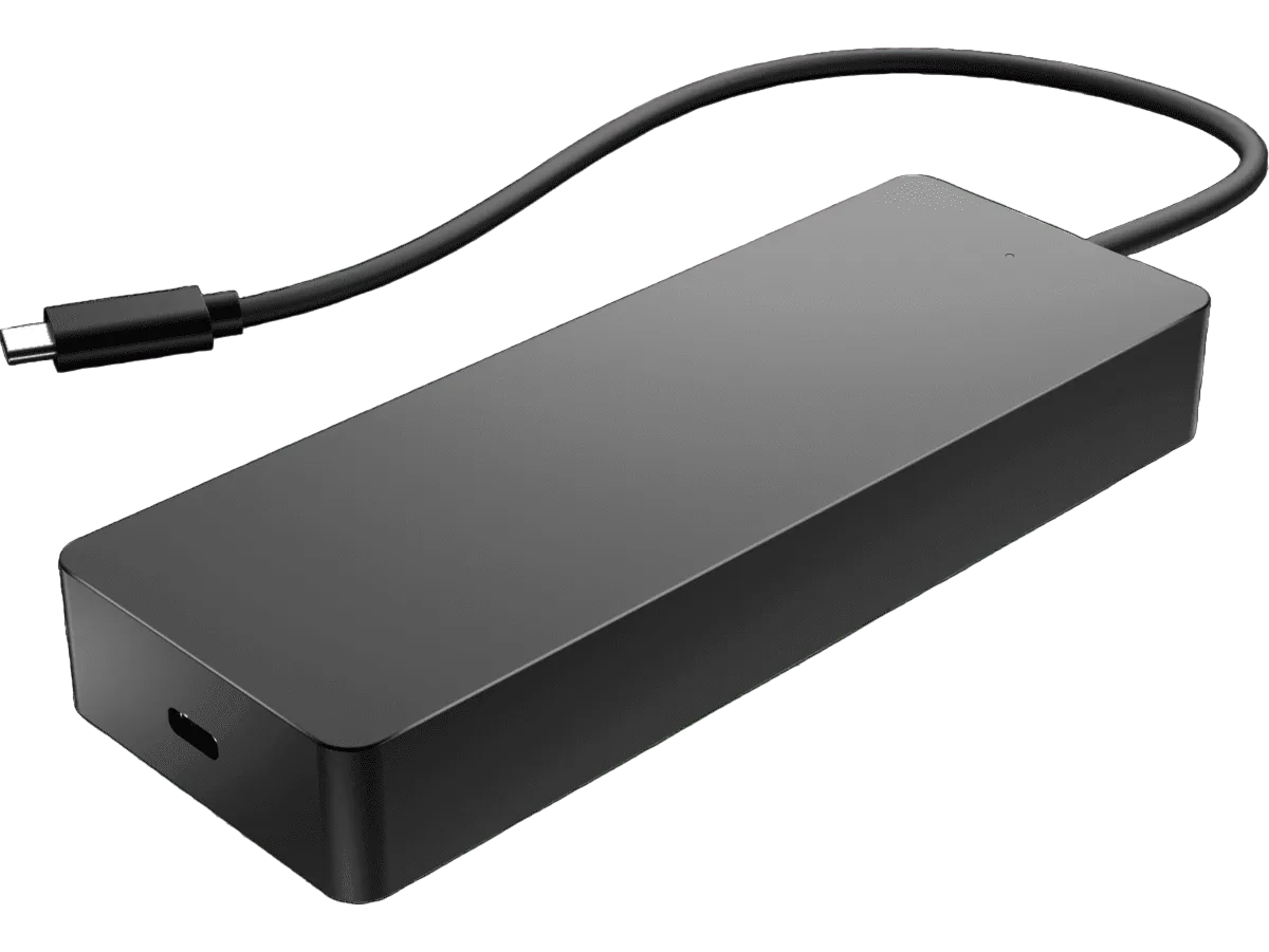 HP Universal USB-C Multi-Port Docking Station – USB-C, USB-A, Dual 4K Display, HDMI, DisplayPort, RJ45 Ethernet - Refurbished