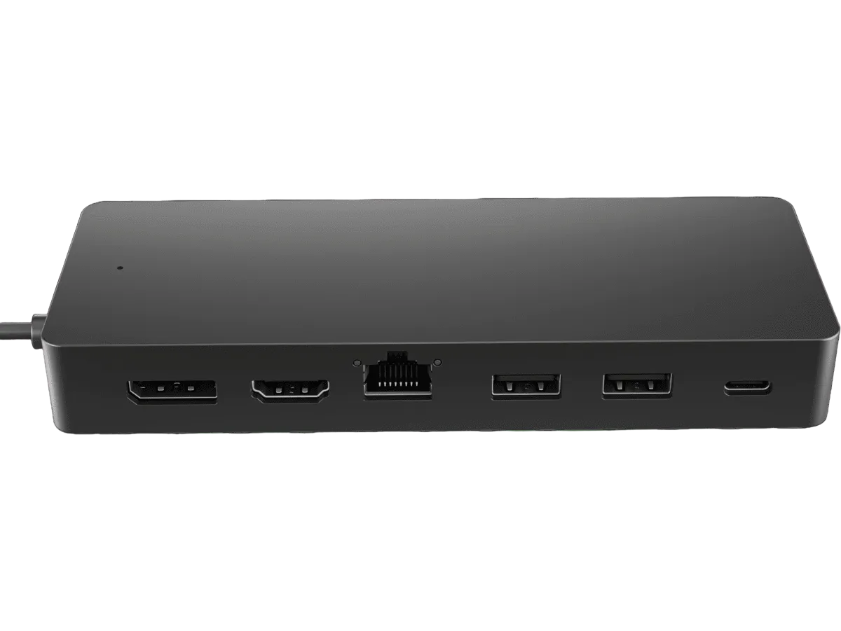 HP Universal USB-C Multi-Port Docking Station – USB-C, USB-A, Dual 4K Display, HDMI, DisplayPort, RJ45 Ethernet - Refurbished