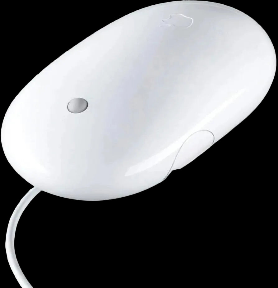 Apple Mighty Mouse Wired(A1152)-USB Wired Optical Mouse For Computers-Refurbished